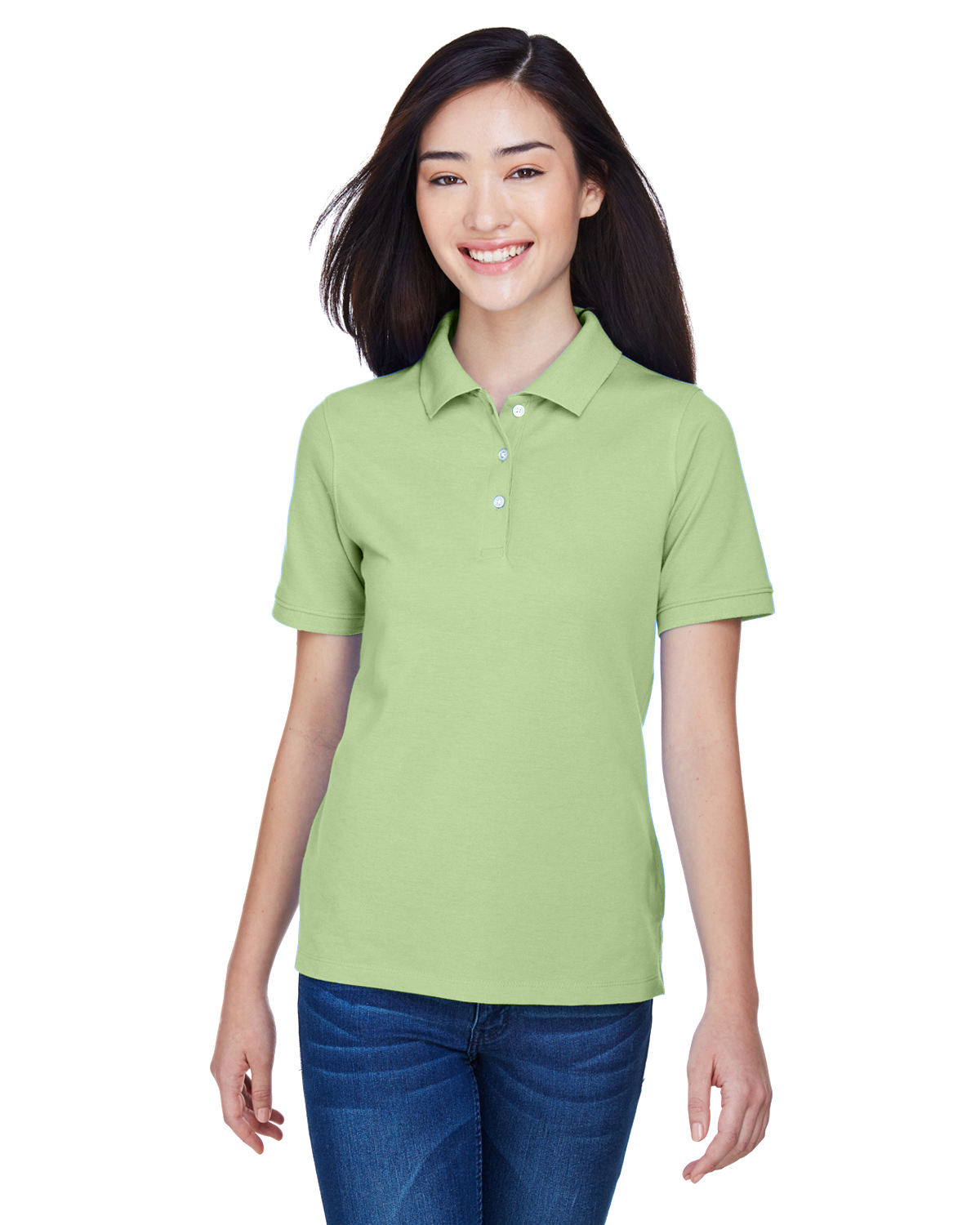 M265W Easy Blend Polo Harriton Womens 5.6 oz CHARCOAL