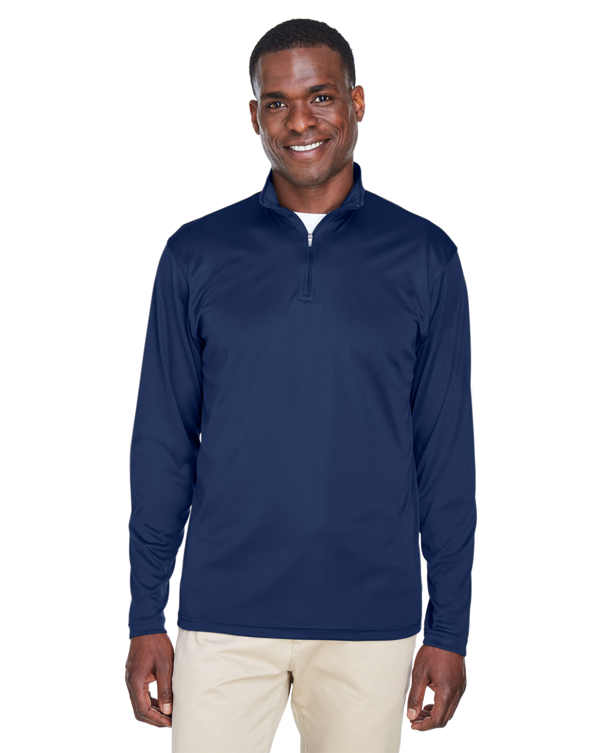 navy blue quarter zip pullover