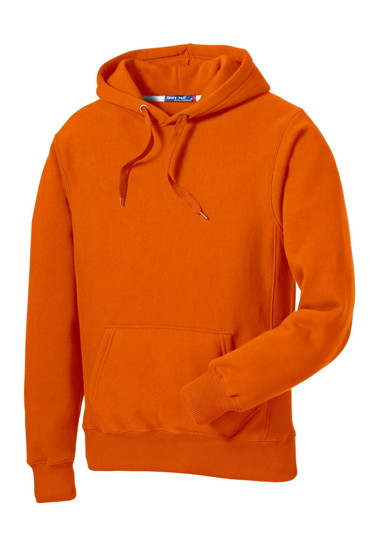 SportTek F281 Orange Super Heavyweight Pullover Hooded Sweatshirt