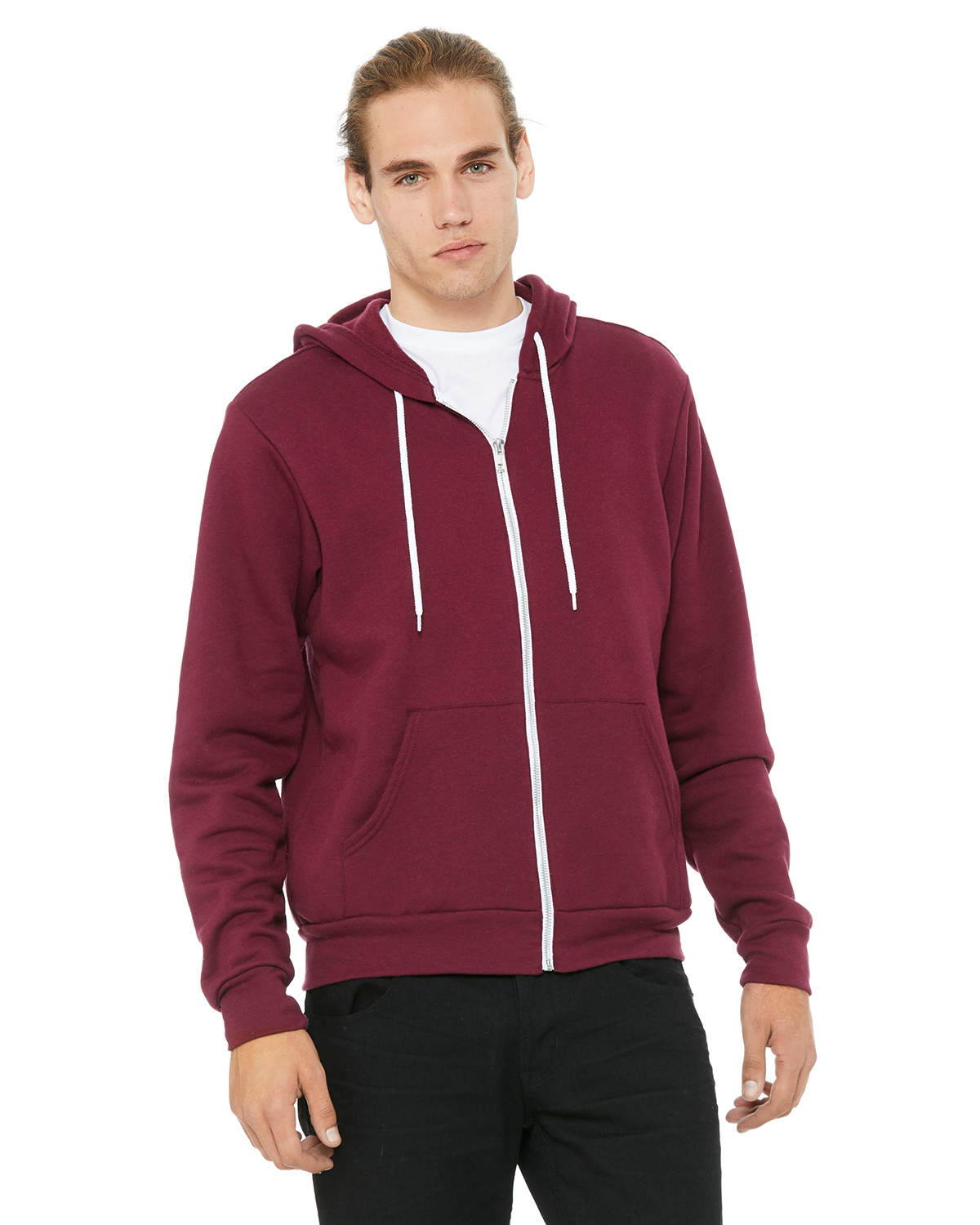 maroon hooded sweatshirt