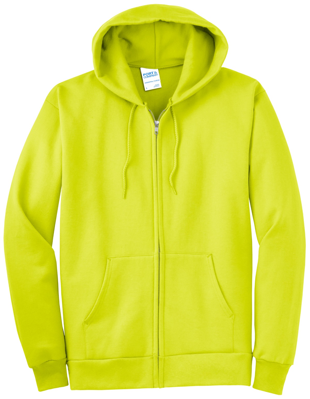 Port u0026 Company Pc90 Zht Unisex Tall Essential Fleece Full Zip Hooded  Sweatshirt | Jiffy Shirts