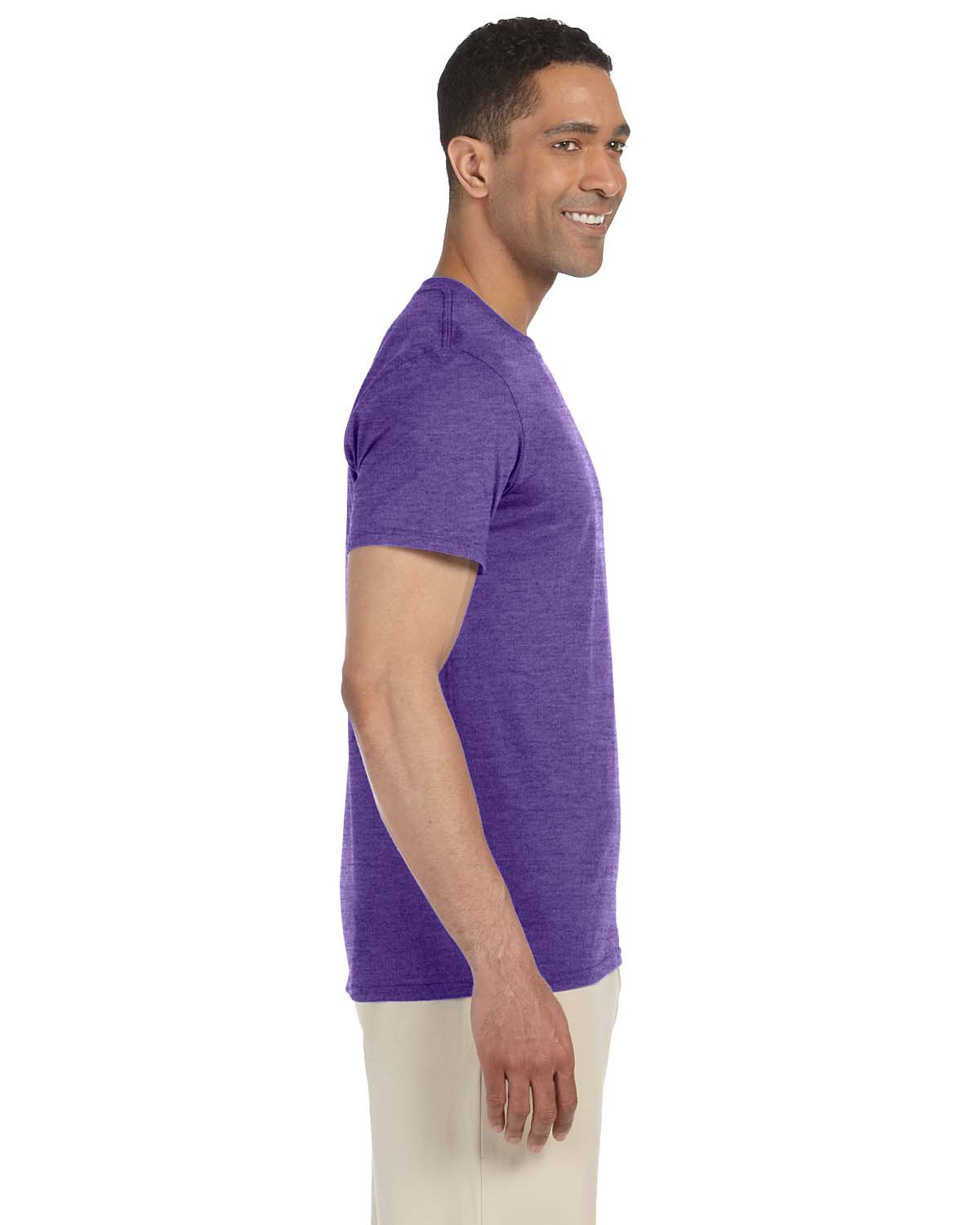 gildan heather purple t shirt