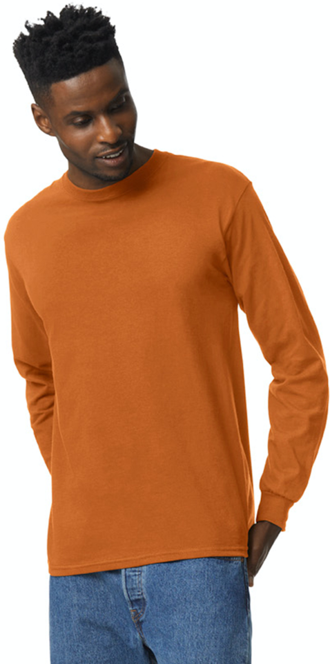 Gildan G240 Men's Ultra Cotton Long-Sleeve T-Shirt - Black