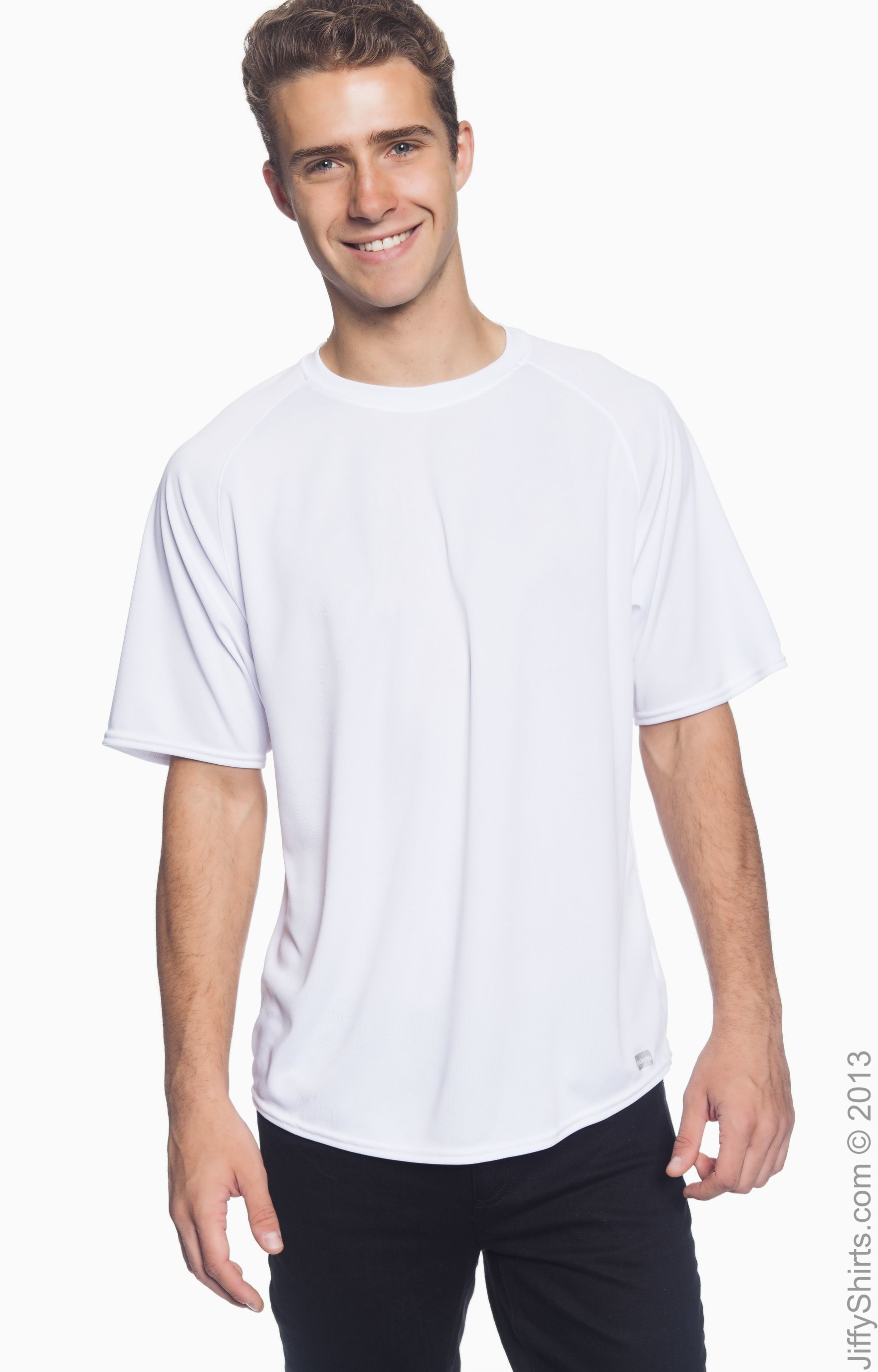 Russell Athletic 629DPM White DriPower Raglan TShirt