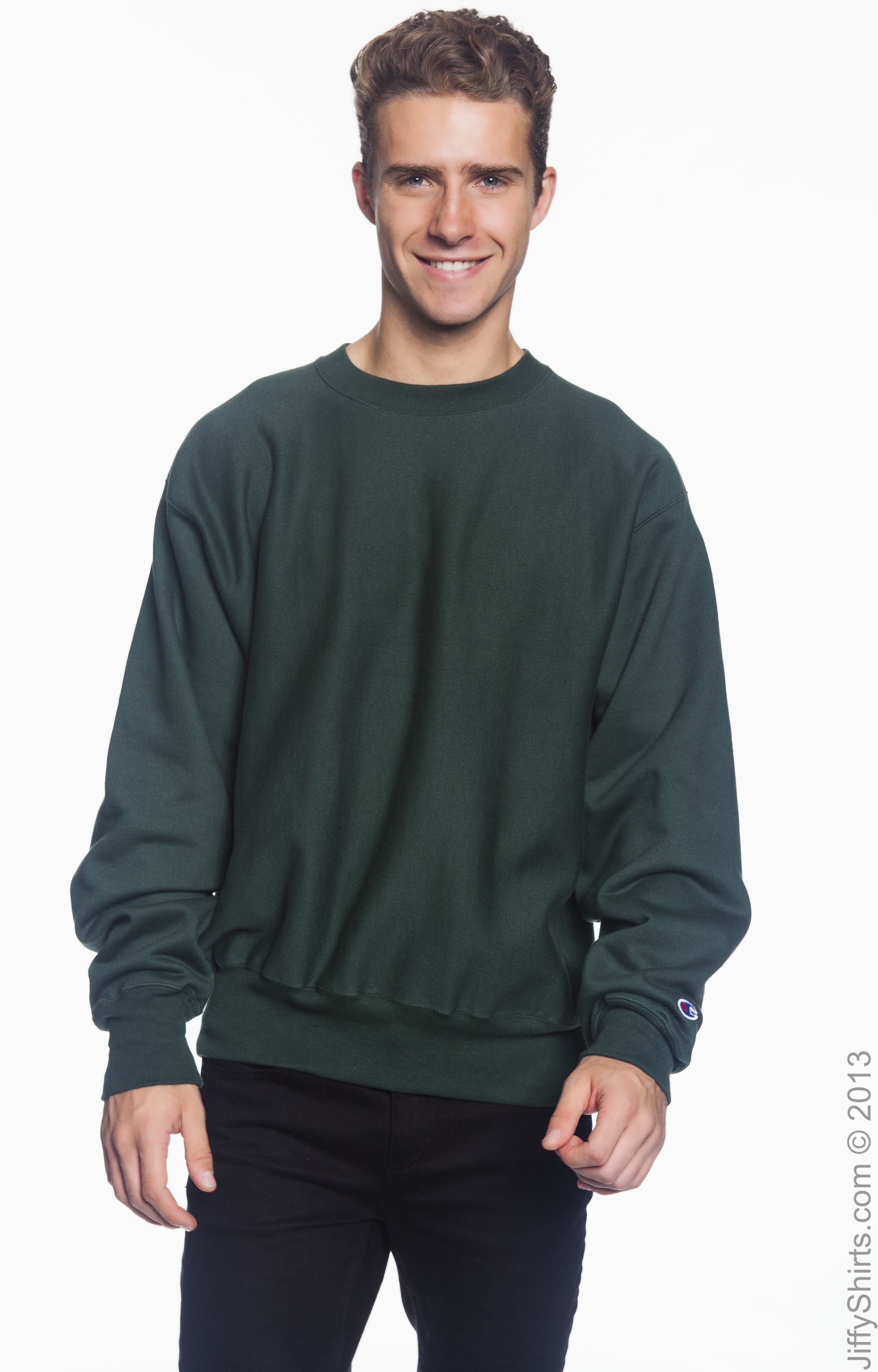 champion reverse weave sweatshirt green