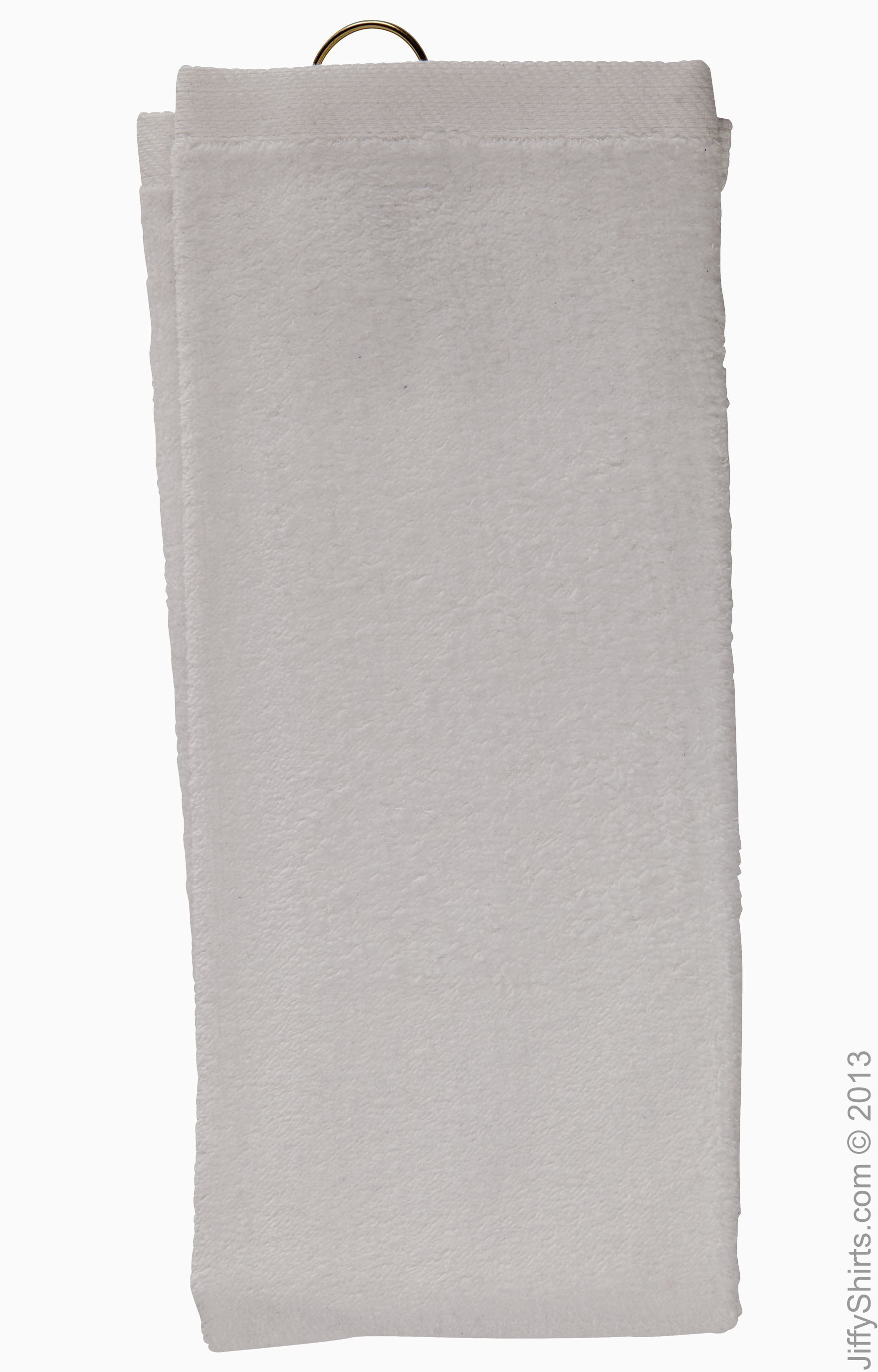 white towels with gray trim