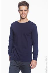 Anvil 949 Navy Adult Lightweight Long-Sleeve T-Shirt | JiffyShirts