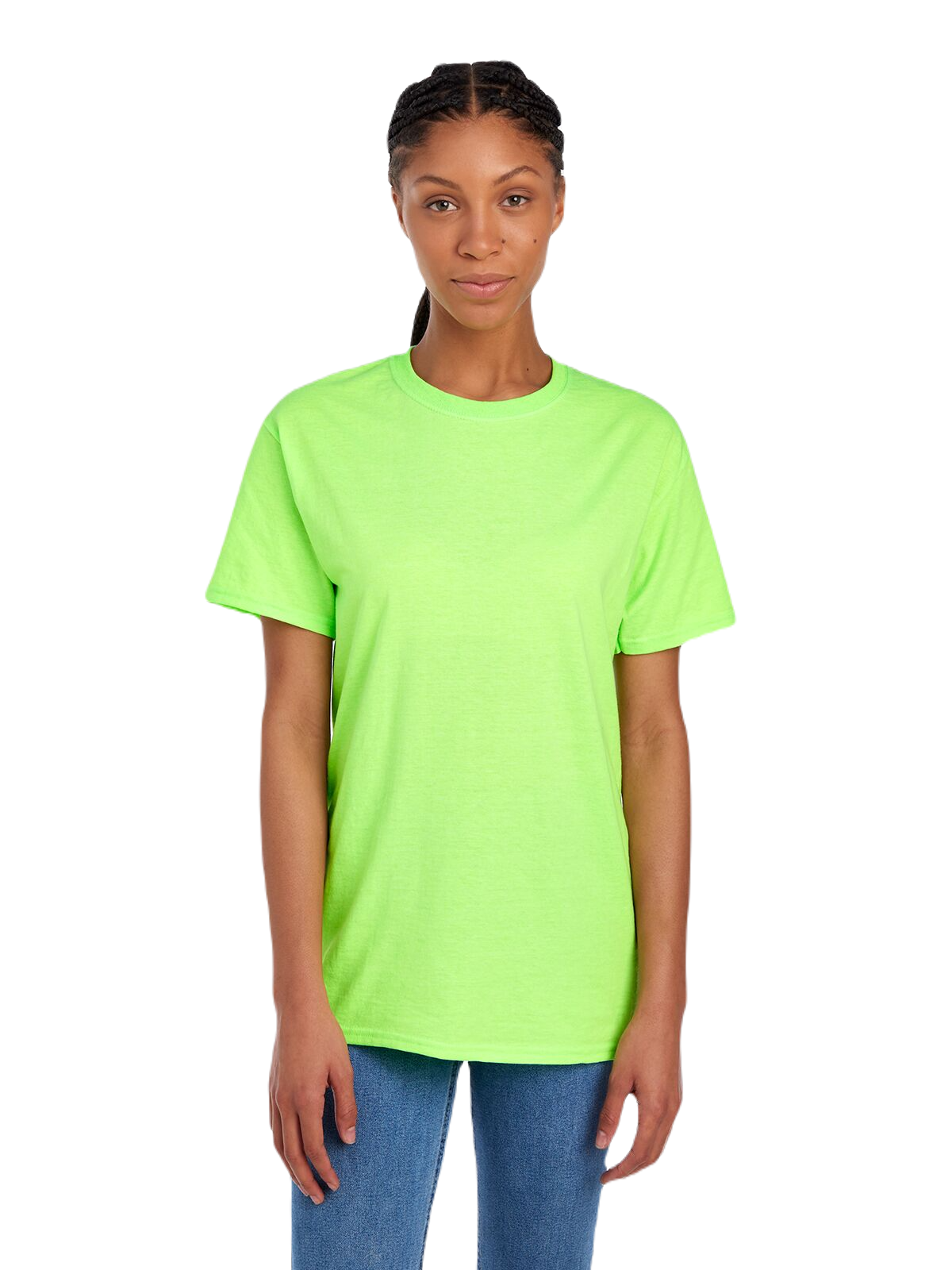 Plain neon green t shirt hot sale