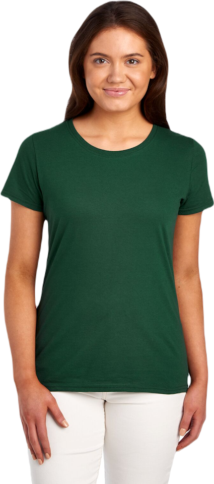 Ladies Plain T-Shirts Womens Fruit of the Loom Coloured Cotton