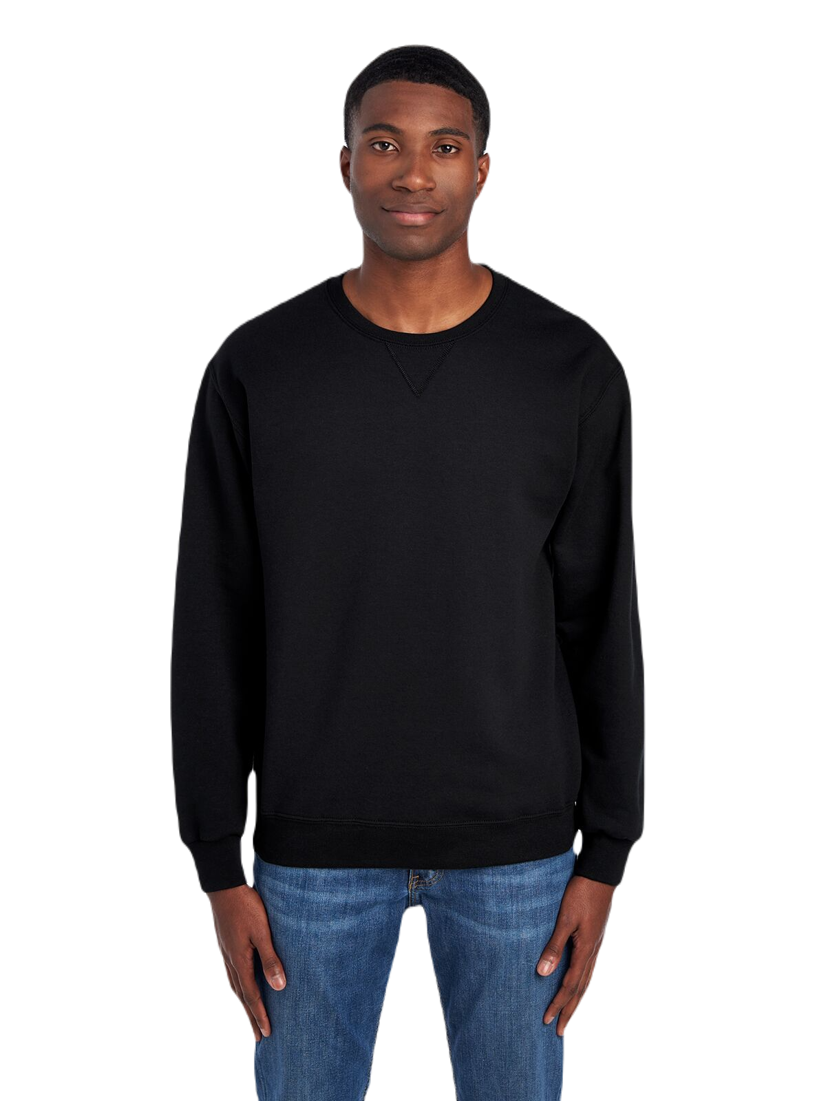 Crewneck sweatshirt with front pocket hot sale