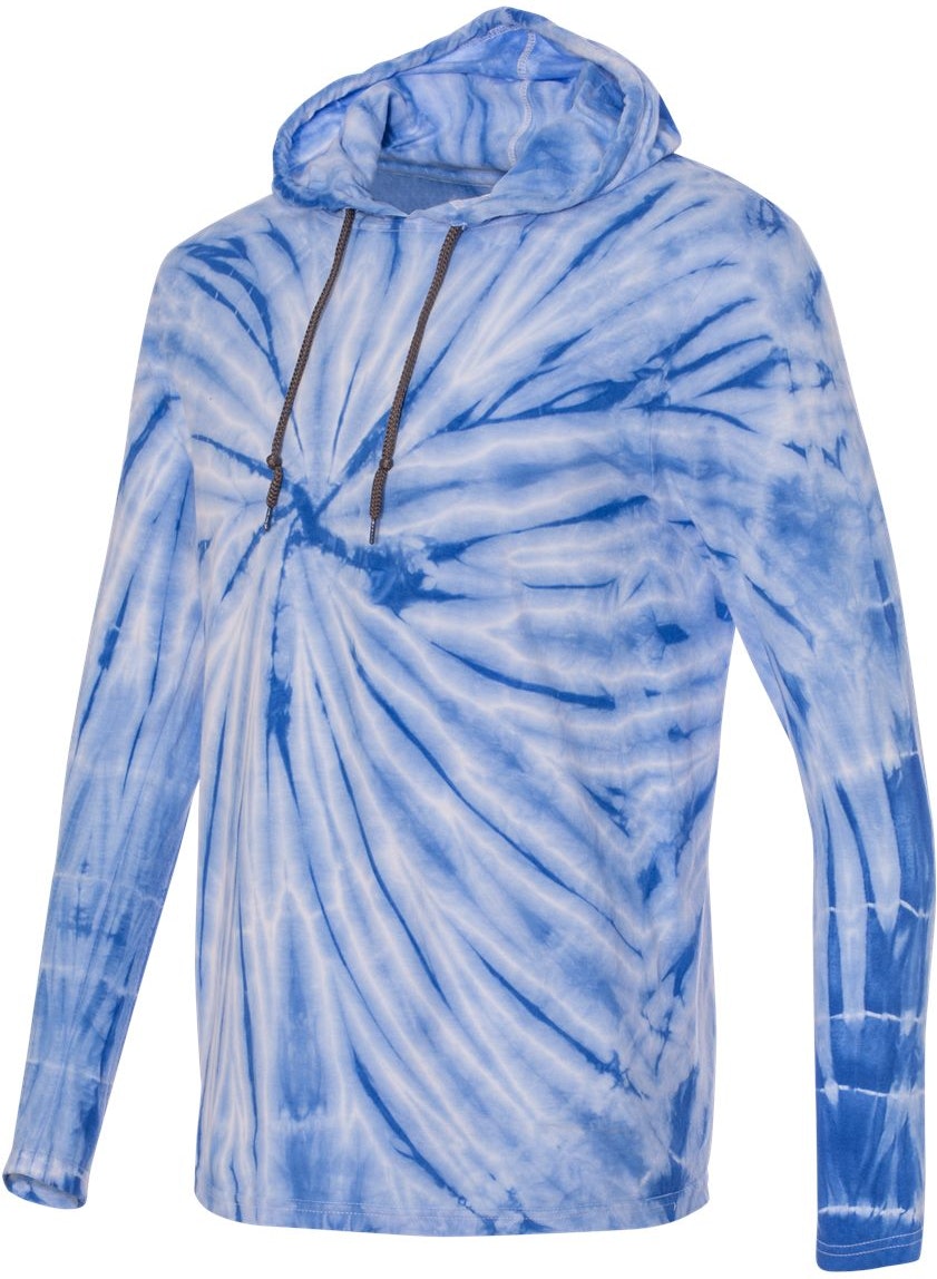 Dyenomite 430VR Royal Unisex Tie Dye Hooded Pullover T-Shirt | JiffyShirts