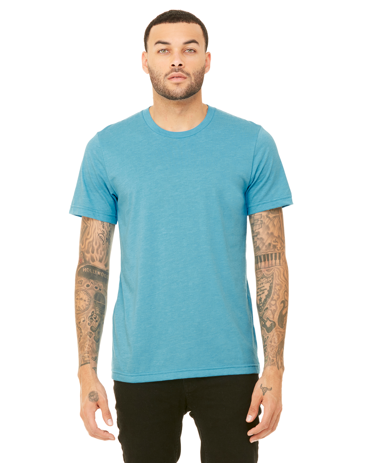 bella canvas heather aqua