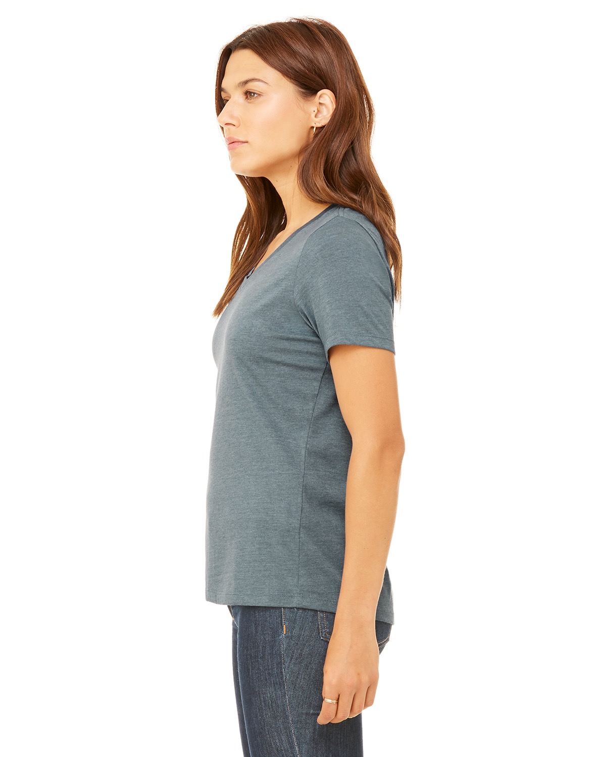Download Bella + Canvas 6405 Black Ladies' Relaxed Jersey V-Neck T ...