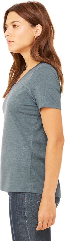 Download Bella + Canvas 6405 Black Ladies' Relaxed Jersey V-Neck T ...
