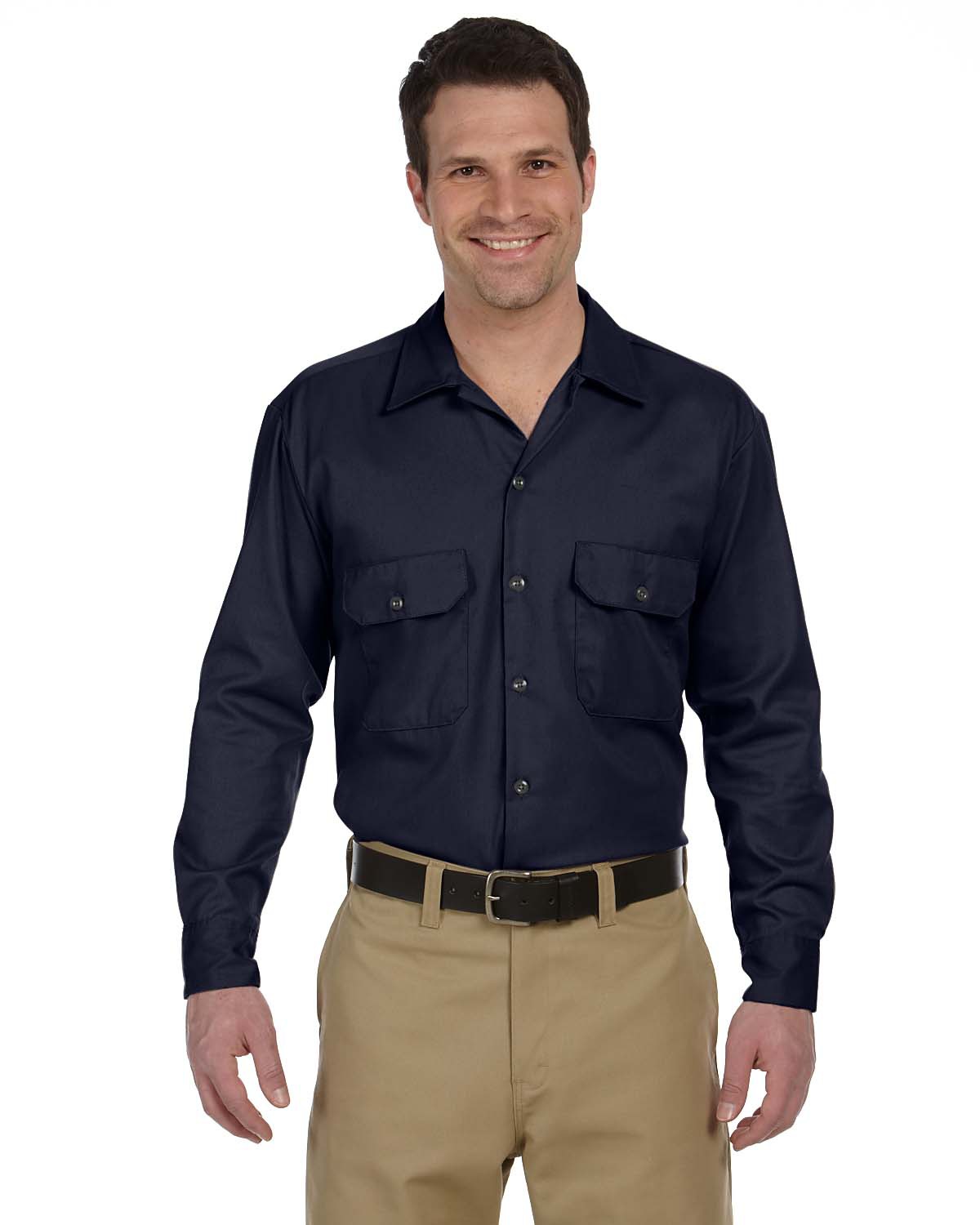 Navy Blue Work Shirt Long Sleeve