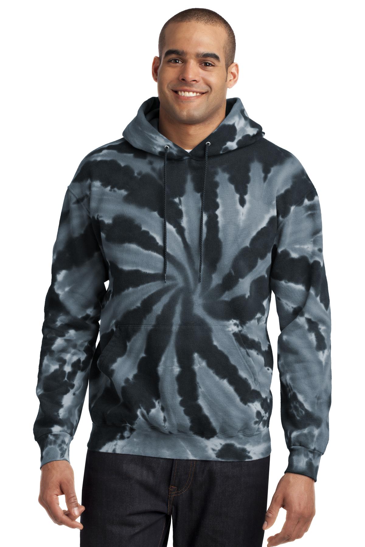 black sweatshirt tie dye