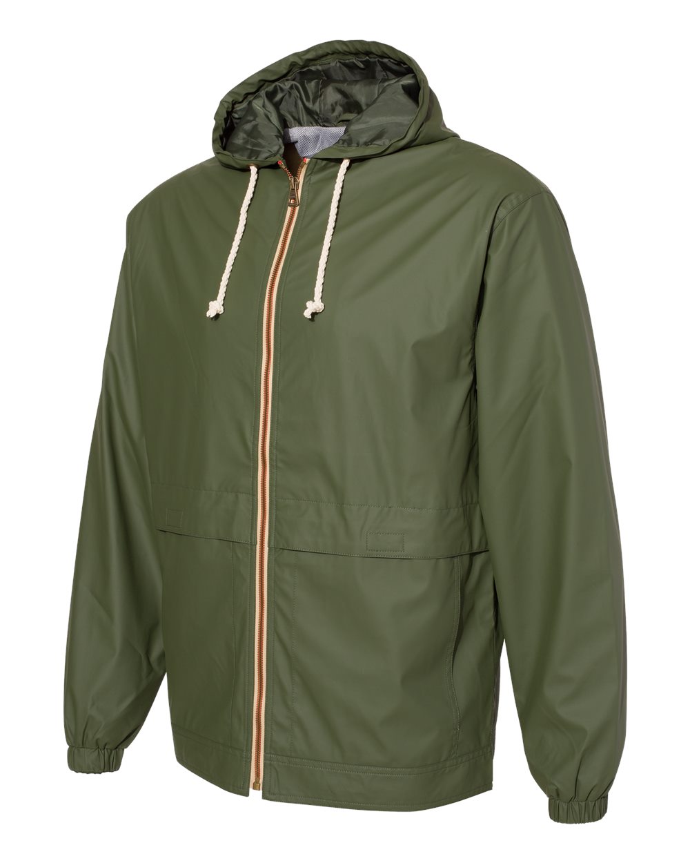 Weatherproof 193910 Vintage Hooded Rain Jacket - Bronze Green - L