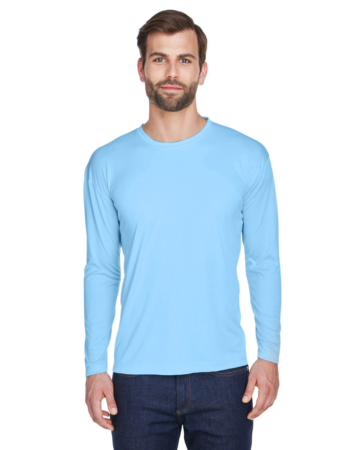 Blue Frost Long Sleeve hooded T-shirt from MV Sport