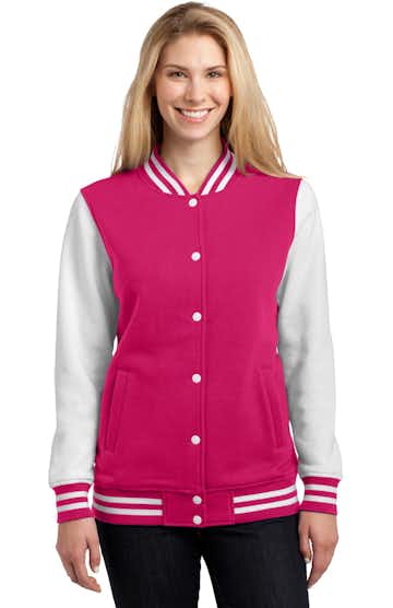 Sport-Tek LST270 Pink Raspberry / White