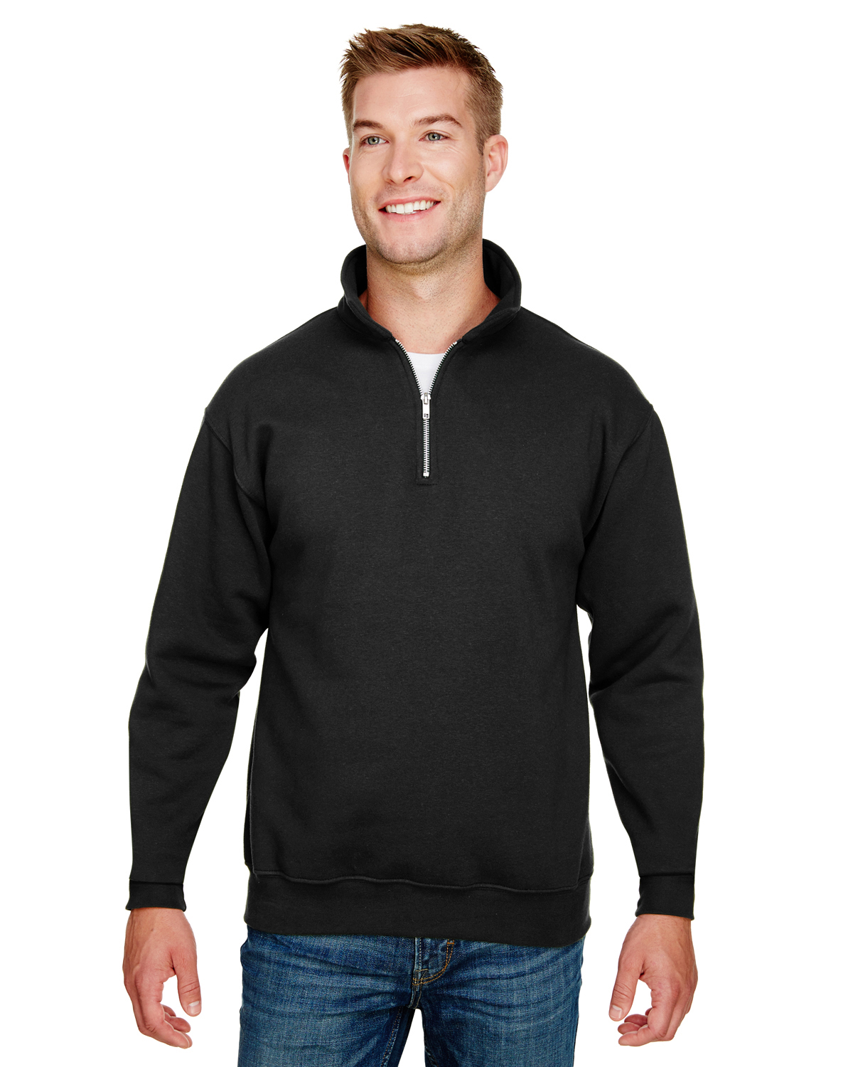 unisex quarter zip pullover