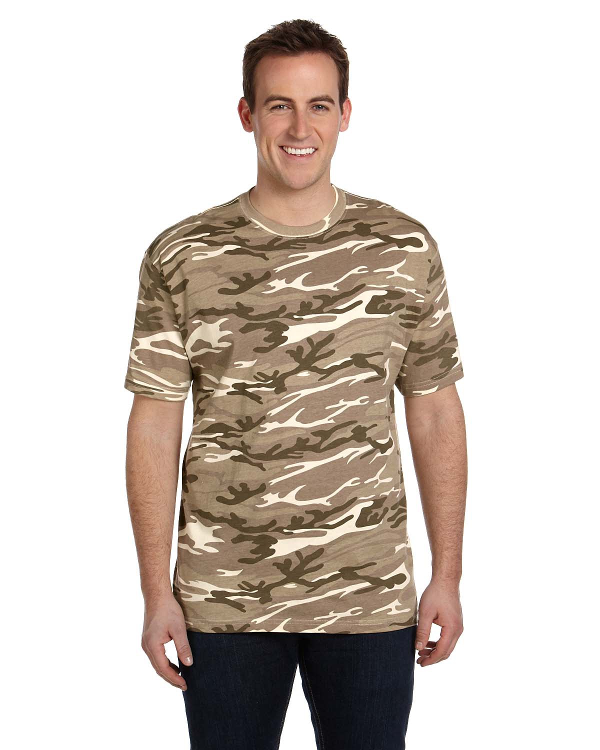 Sand Camouflage, Medium UltraClub A4 Youth Camo Performance Tee