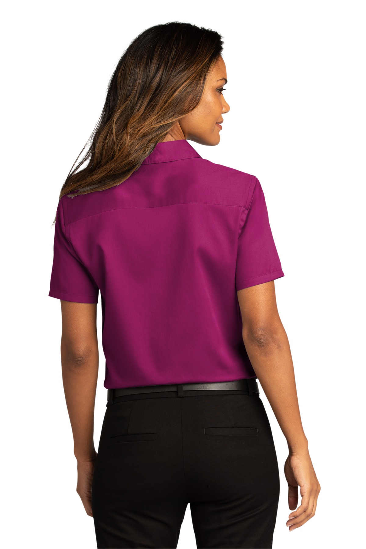 Ladies Short Sleeve SuperPro React ™ Twill Shirt