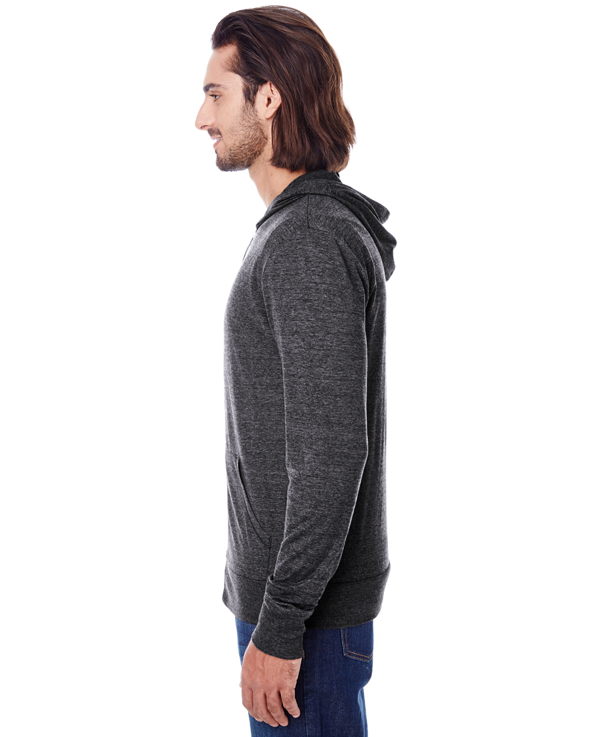 Threadfast Apparel 302 Z Unisex Triblend Full Zip Light Hoodie | Jiffy  Shirts