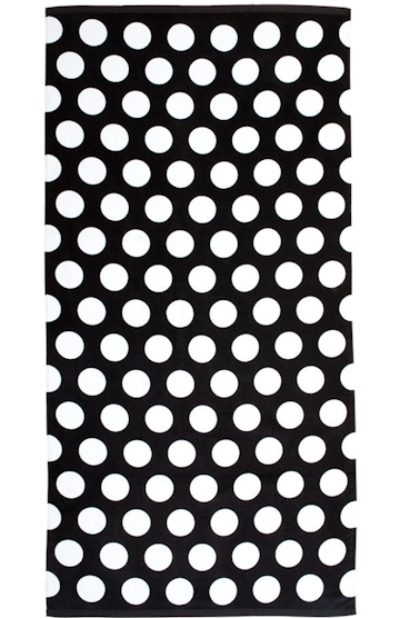 Carmel Towel Company C3060 Black Polka Dot