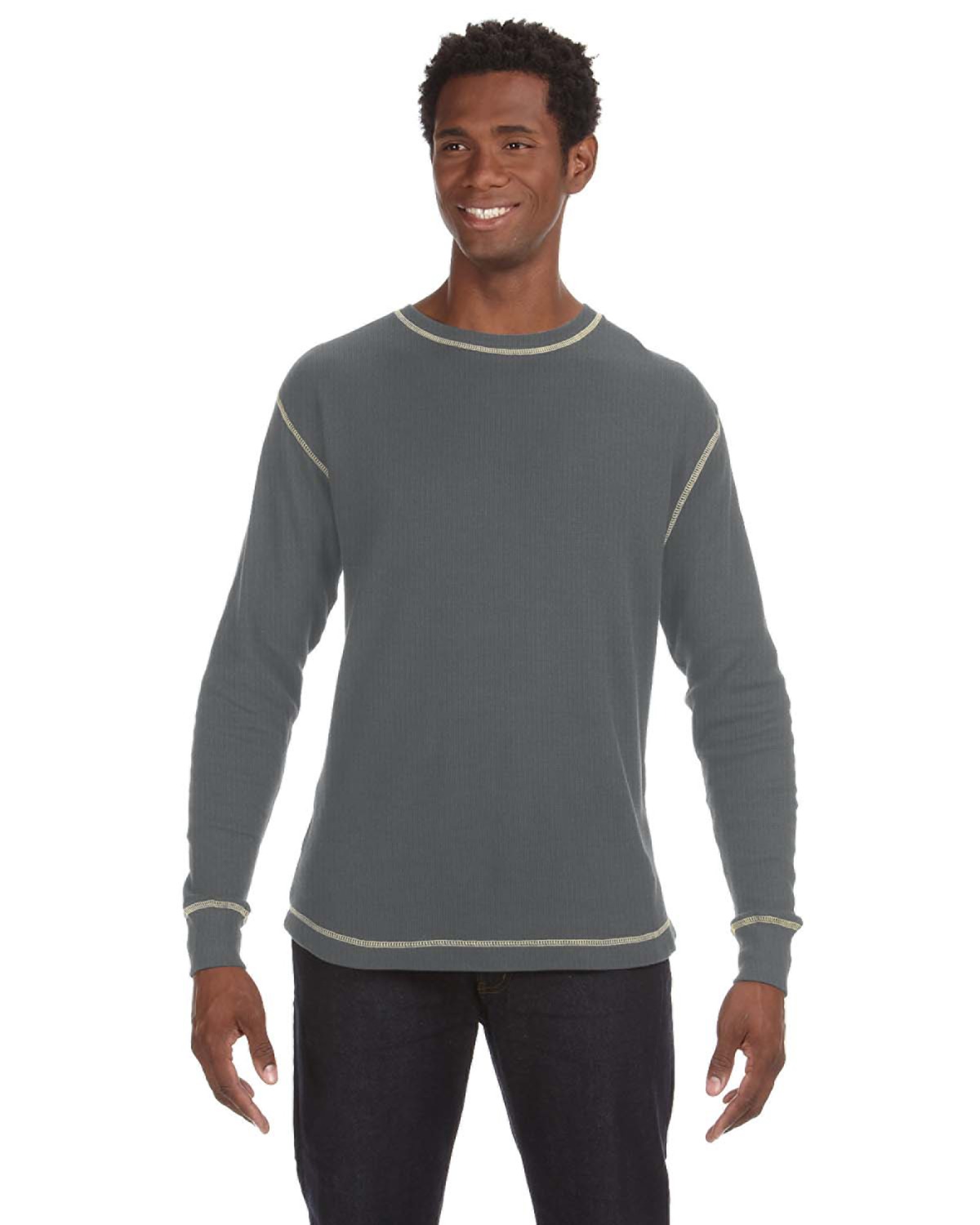 J America Ja8238 Men's Vintage Long Sleeve Thermal T Shirt | Jiffy