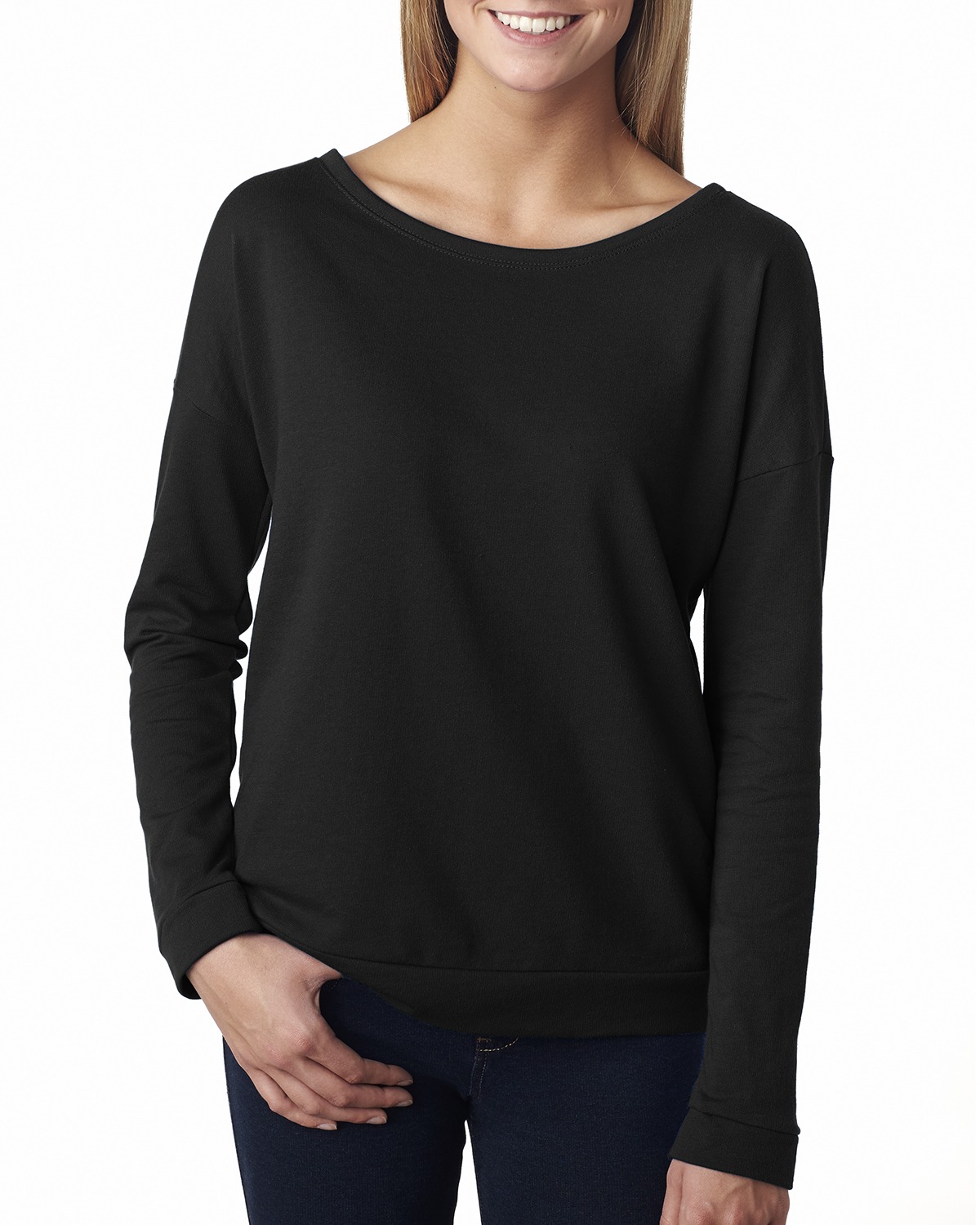 Next Level Ladies Terry Long-Sleeve Scoop Tee Womens T Shirt S M L XL 2XL 6931