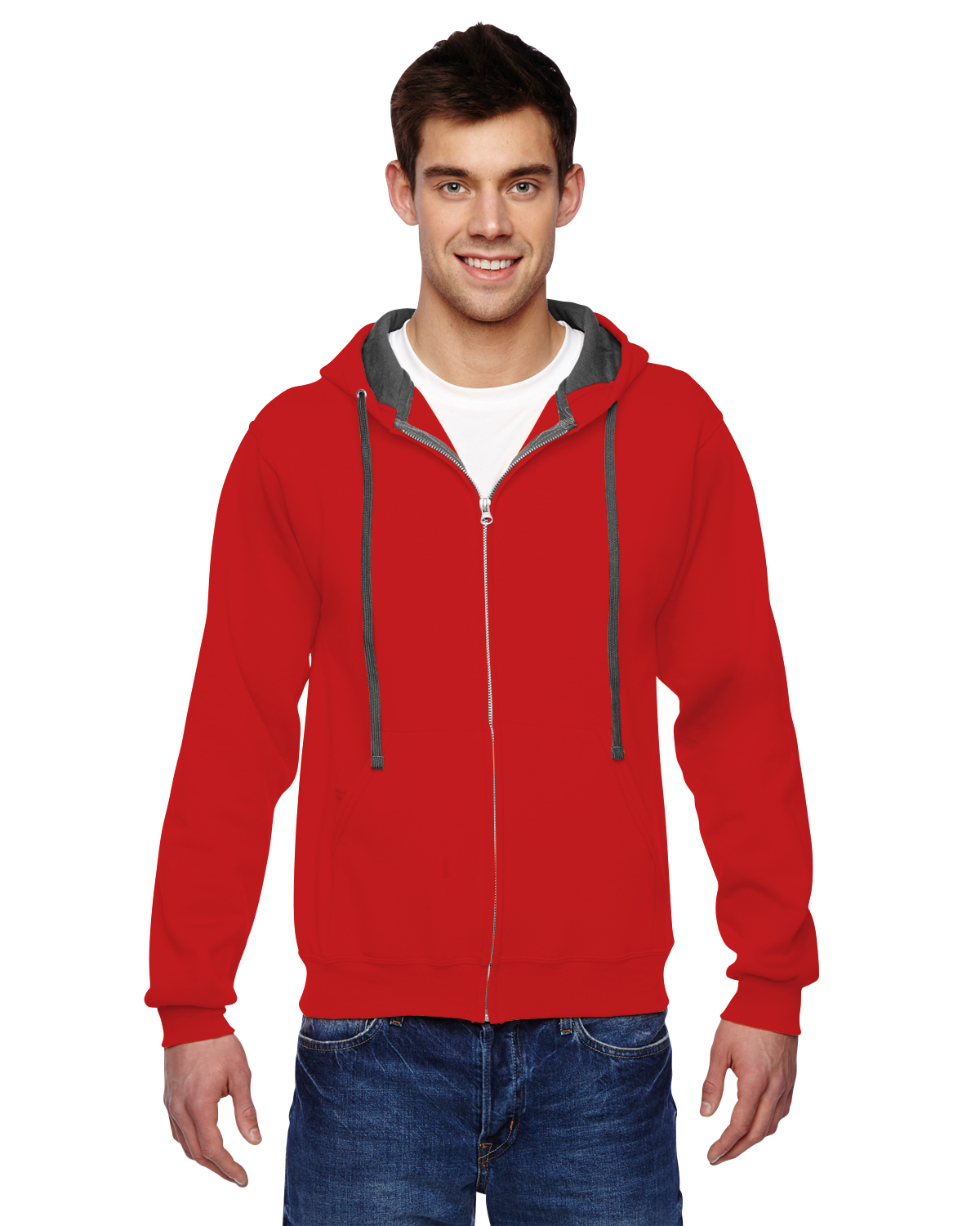 fruit of the loom red hoodie