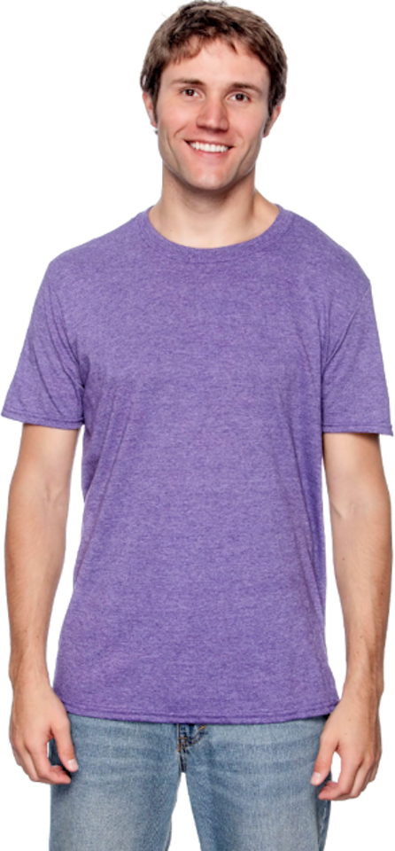 Gildan G640 Adult Softstyle T Shirt Heather purple-4XL