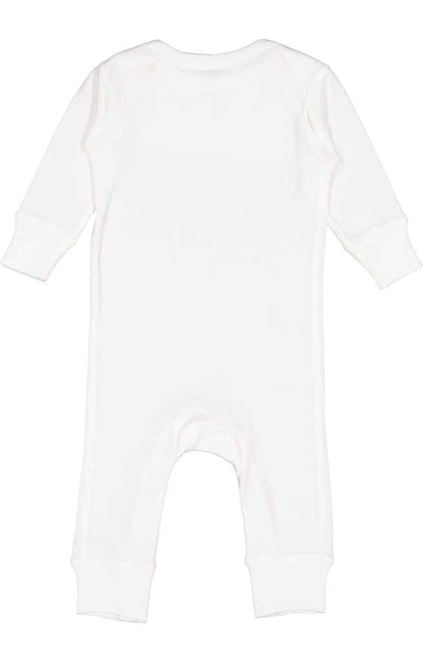 Rabbit Skins 4412 Heather Infant Long-Sleeve Baby Rib Coverall