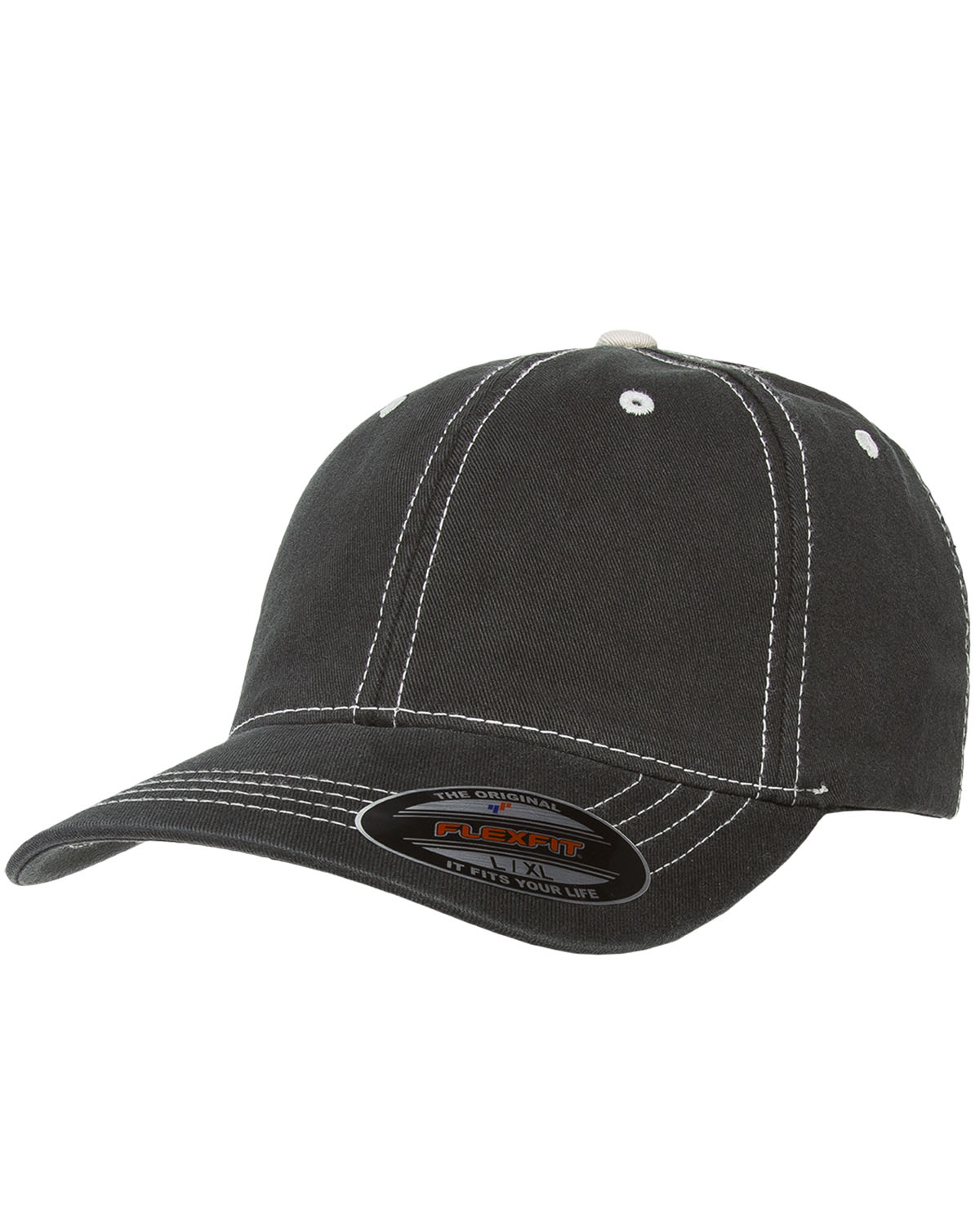 Stone Flexfit Contrast Stitch Dad Hat 