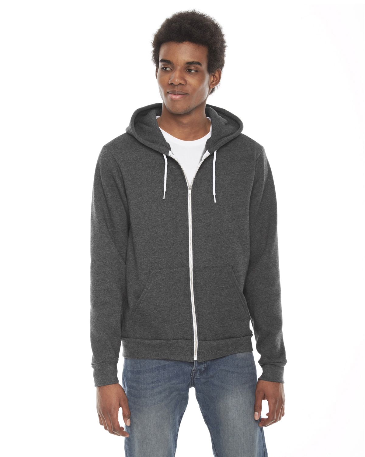 dark heather gray hoodie