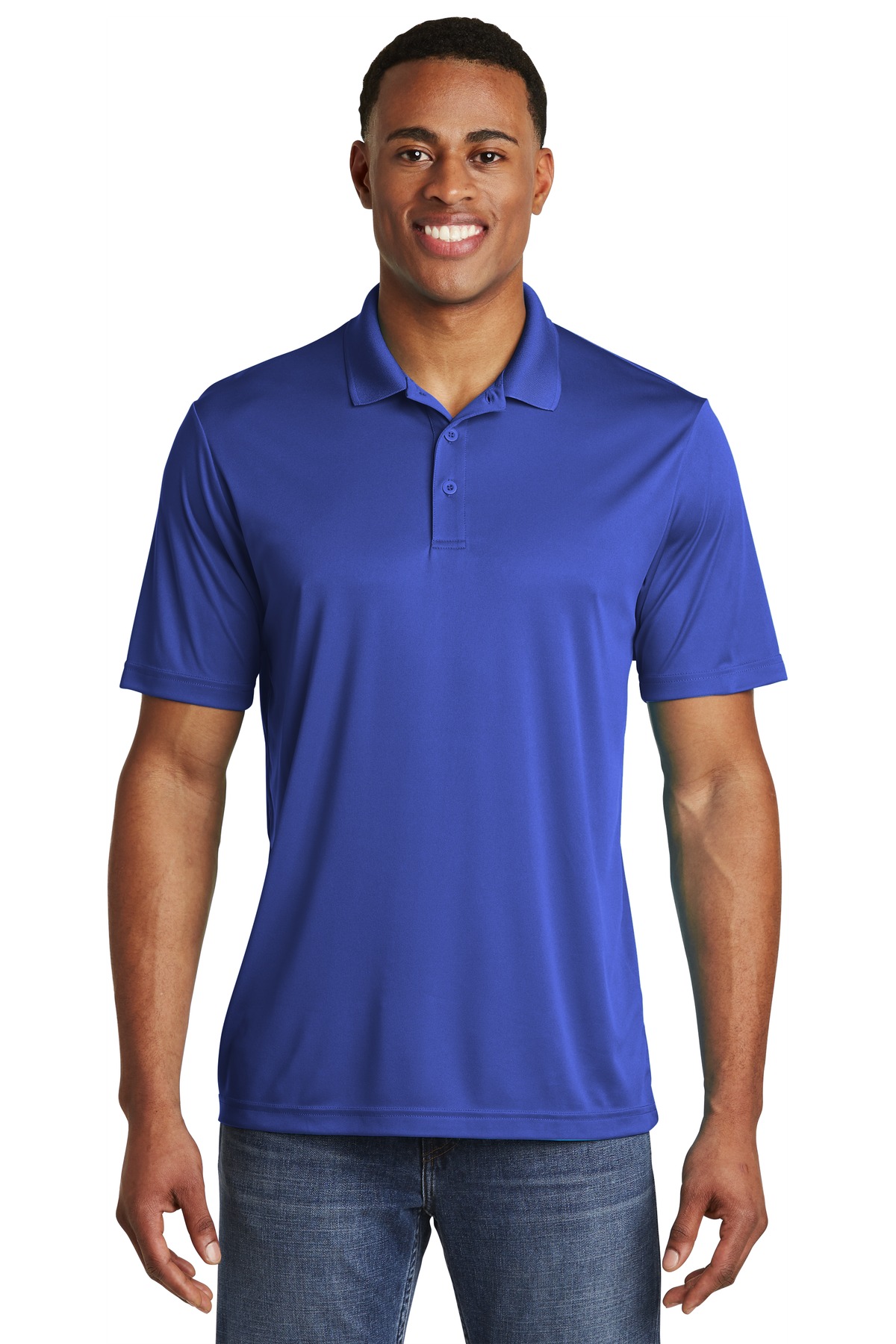 Royal blue dri sales fit polo shirt