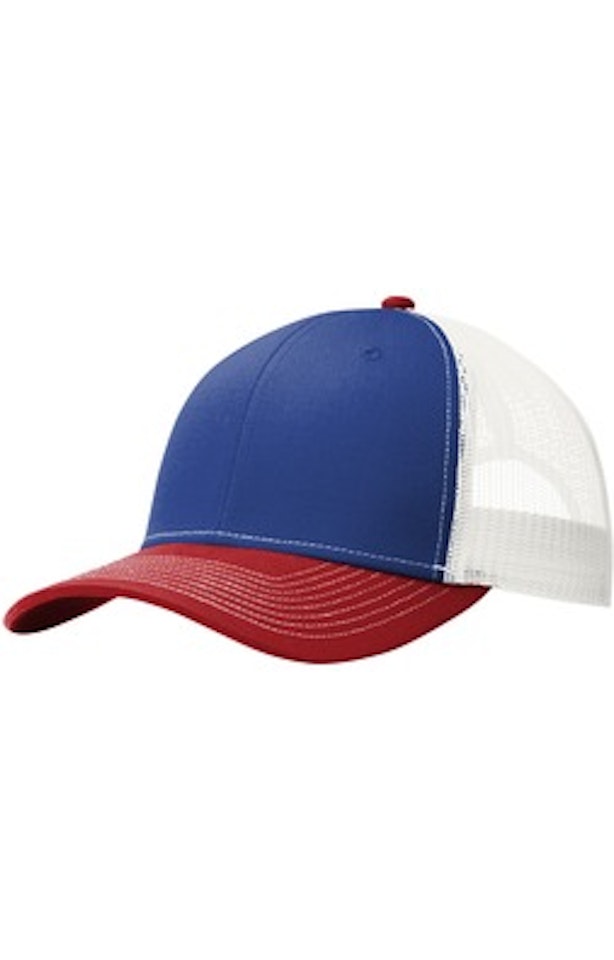Port Authority C112 Pat Blue / French Red / White