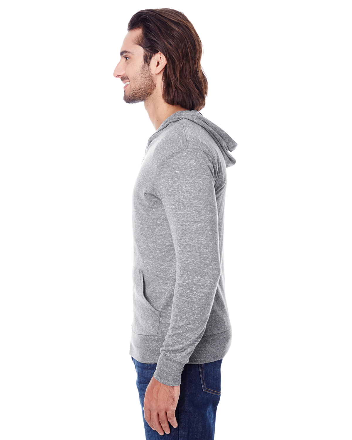 Threadfast Apparel 302 Z Unisex Triblend Full Zip Light Hoodie | Jiffy  Shirts