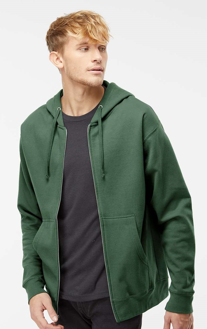 Unisex Midweight Full-Zip Hooded Sweatshirt