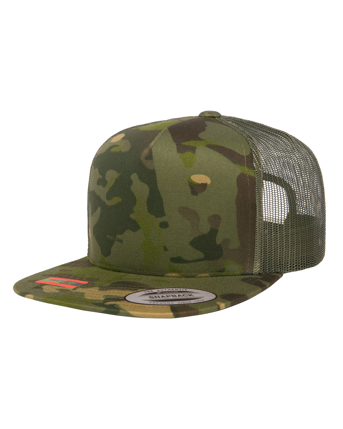 Yupoong 6006 Multicam Tropic/ Green Adult 5-Panel Classic Trucker Cap