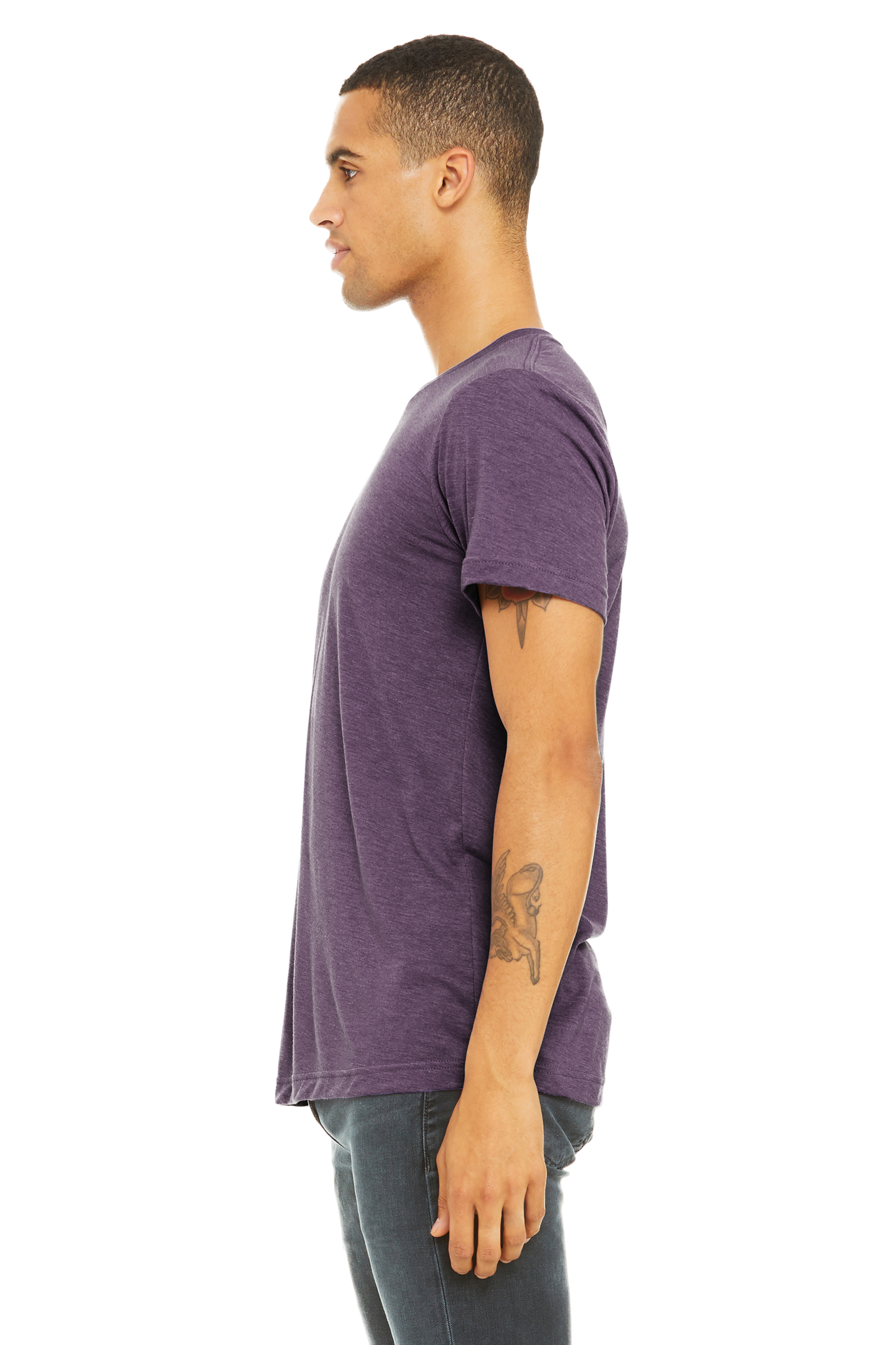 Bella Canvas 3001cvc Heather Team Purple Unisex Heather Cvc T Shirt ...