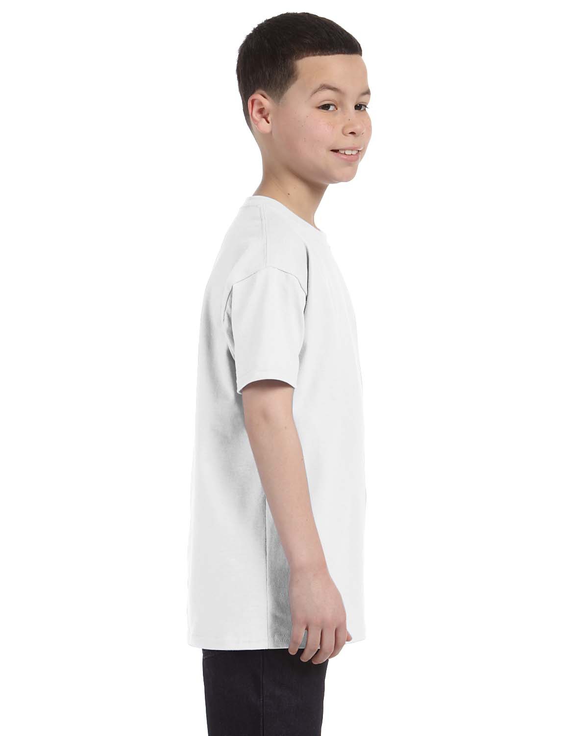 Gildan G500B White Youth Heavy Cotton 
