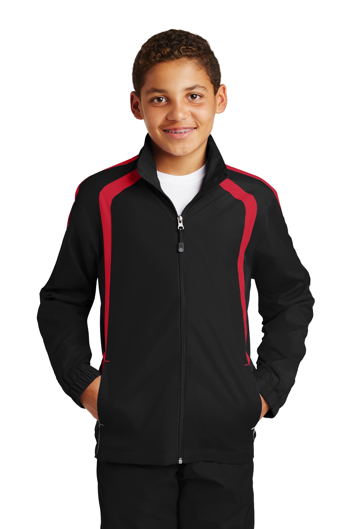 Sport Tek Yst60 Youth Colorblock Raglan Jacket | Jiffy Shirts