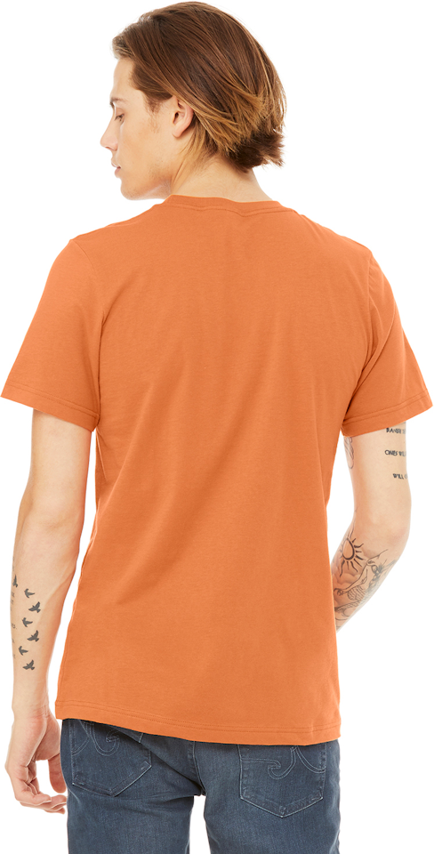 SOLECTION I Love LV Unisex Short Sleeve Jersey T-Shirt Black Heart Heather Orange / S