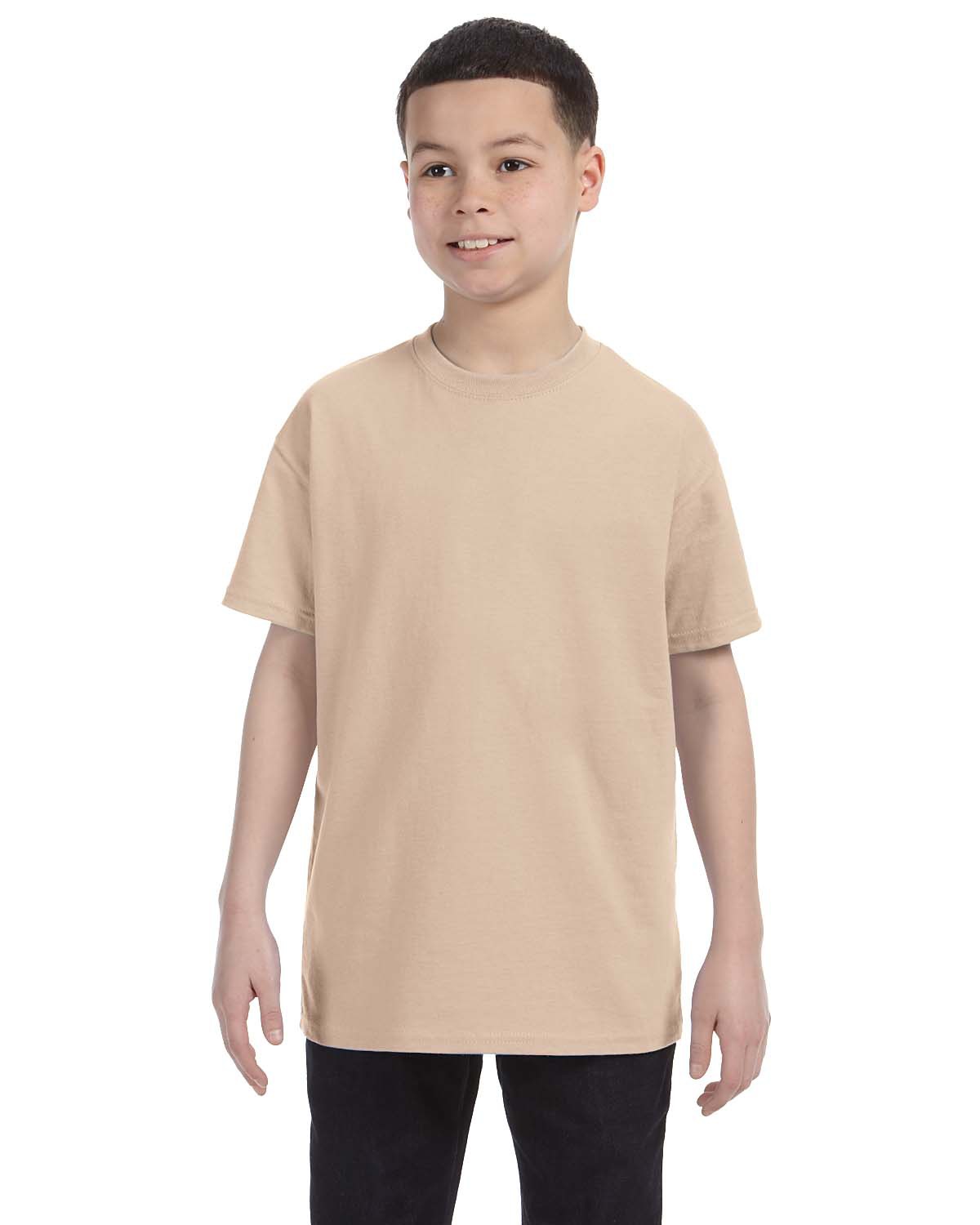 Gildan Brown Kids Plain T Shirt School Uniform Girls Children High Quality Tops 