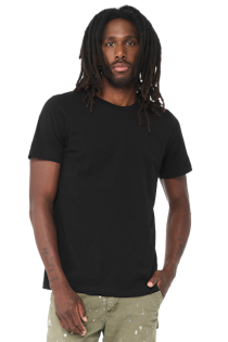 Bella Canvas 3001c Black Unisex Jersey T Shirt | Jiffy Shirts | Rundhalsshirts